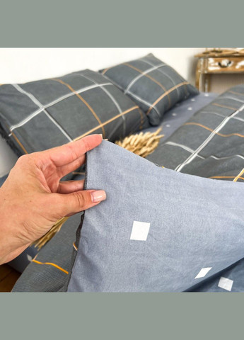 Постільна білизна комплект Сімейний 150х210 наволочка 70х70 2шт Сірий (П4К-LAP-policot-004-04-01) No Brand (348094950)