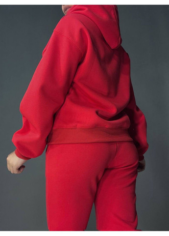 Костюм женский A-N 2735 с медвежонком в камнях -худи и штаны красный No Brand (338196005)