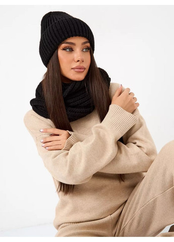 Женский зимний комплект шапка + хомут - Сандра No Brand Жіночий зимовий комплект (362185464)