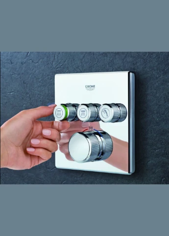 Душова система прихованого монтажу з термостатом Grohtherm SmartControl New Tempesta 250, латунь, хром, одноручковий змішува Grohe (399009170)