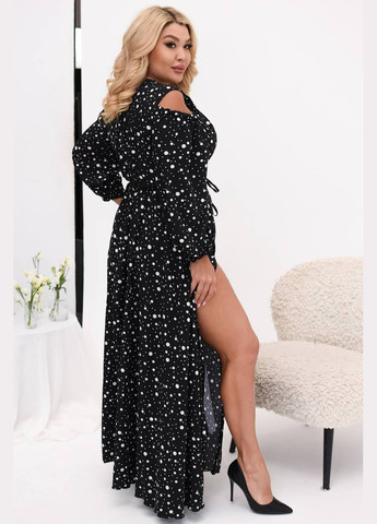 Чорна повсякденний, кежуал, джинсова сукня жіноча Україна в горошок