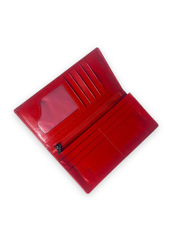 Жіночий гаманець натуральна шкіра 3 відділи для купюр 10 осередків для карт розмір: 18.5*9.5*2 см червоний Cardinal (266911706)