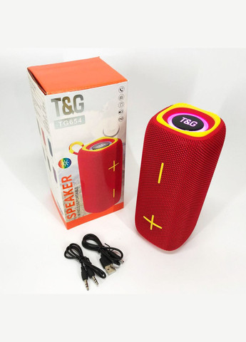 Портативна Bluetooth колонка TG654 8W з підсвічуванням, блютуз колонка для вулиці. Колір: червоний No Brand (385262842)
