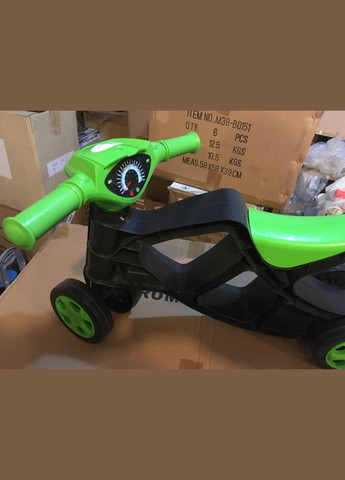 Дитячий біговел Мінібайк 0136/01 чорний з зеленим Doloni (301648882)