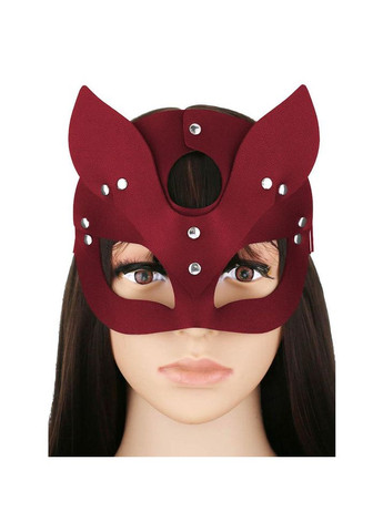 Червона еротична маска кішки для обличчя жіноча з металевим заклепками БДСМ China (317747751)