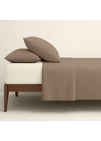 Двоспальна постільна білизна з простирадлом на резинці LATTE DOT CS4 (2200000062048) Cosas (398300339)