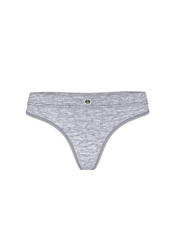 Трусики женские Logo Thong Cotton серые Victoria's Secret (337463980)