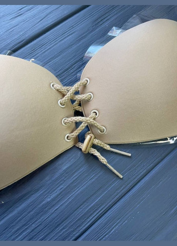 Бежевий невидимка бюст невидимка на шнурівках flybra SWAM без кісточок