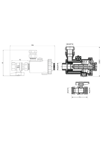 Фильтр-грязеуловитель Forte 3/4", угловой (магнитный грязеуловитель) TAF420G20 Thermo Alliance (397091957)