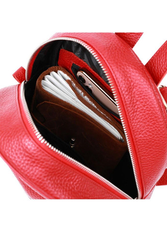 Жіночий рюкзак 16301 з натуральної шкіри з зернистою текстурою, Червоний Shvigel (333662380)