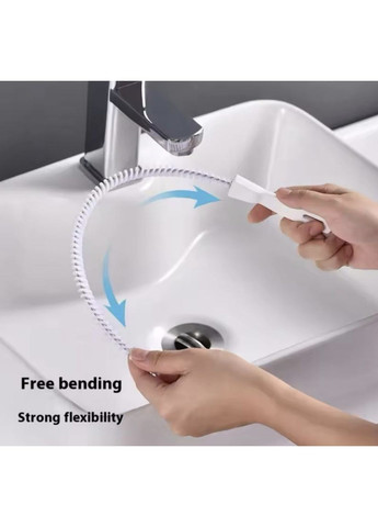 Гачок-трос для чищення каналізації та зливу від волосся 1 шт Білий Lencent (354821989)