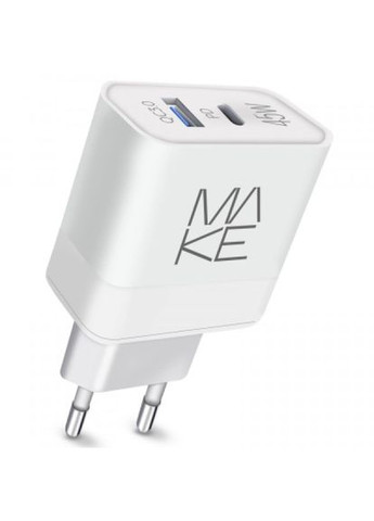 Зарядний пристрій MAKE 45w pd+qc white (268144832)