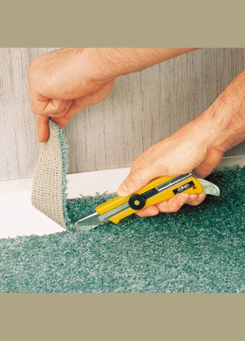 Нож OL, лезвие 18 мм, для напольных покрытий, механизм фиксации лезвия с колесиком (11598) Olfa (295034733)