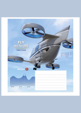 Зошит 12_арк. лінія " " / Fly with me Школярик (342415470)