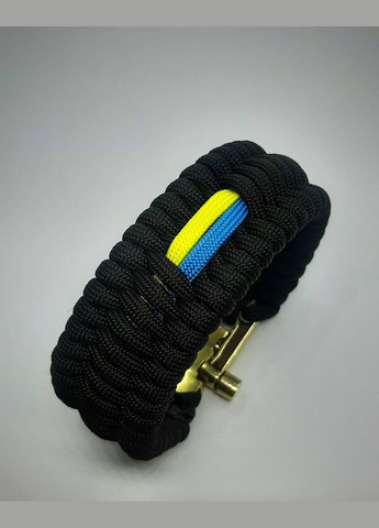 Браслет из паракорда Патриот Козаком Гербом Украины и флагом Украины латунь + брелок в подарок No Brand (341738824)