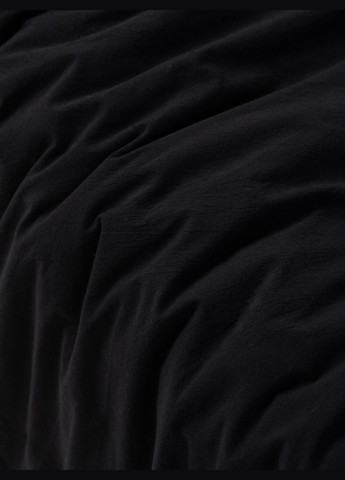 Комплект белья из вареного хлопка Black евро-макси, Простыня с резинкой 180х200 Leglo (300370129)