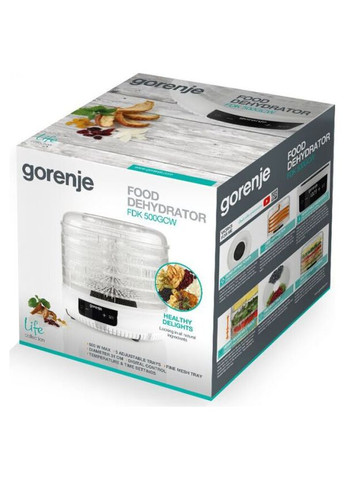 Сушарка для овочів і фруктів FDK500GCW Gorenje (339082780)