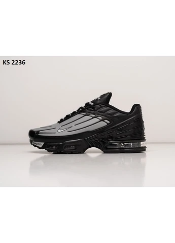 Чорні літні кросівки nike air max plus iii gray black найк аір макс плюс No Brand