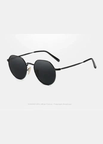 Мужские поляризационные солнцезащитные очки 7119 Black Gray KINGSEVEN (344548131)