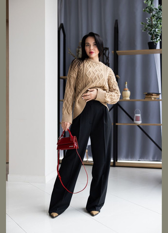 Светло-коричневый демисезонный свитер джемпер Larionoff