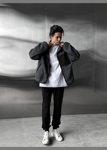 Стильная и теплая куртка-бомбер из мягкого материала "барашек" Vakko на молнии (324147090)