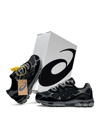 Черные всесезонные кроссовки asics No Brand Gel-NYC Black Silver Grey