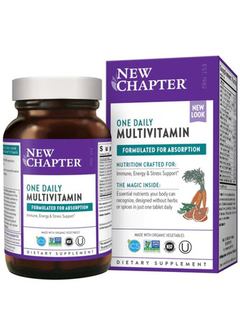 Ежедневные Мультивитамины, Only One, One Daily Multivitamin,, 72 таблетки New Chapter (326055381)