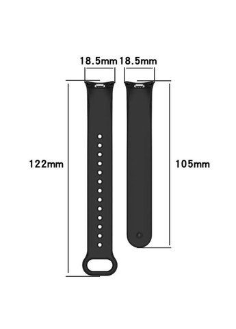 Силіконовий ремінець для Xiaomi Mi Smart Band 8 Black (709376) BeCover (368679950)