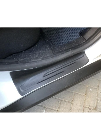 Накладки на дверні пороги EuroCap (4 шт, ) для Dacia Duster 2018-2024 рр ABS (391757850)