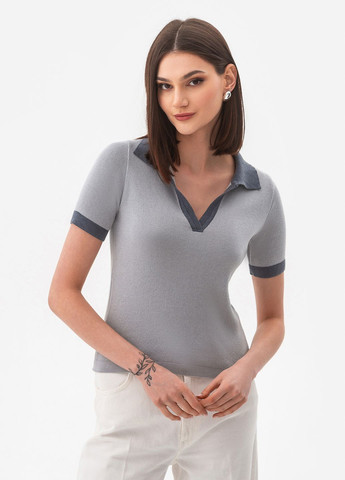 Серый тонкий трикотажный джемпер SVTR