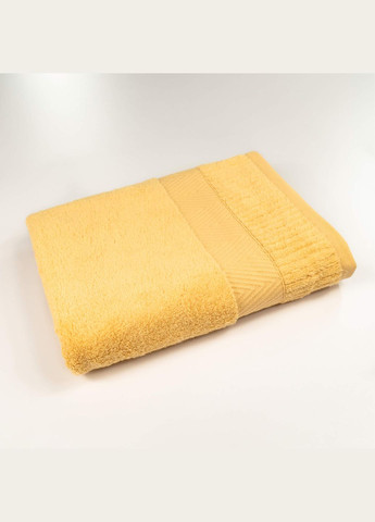 GM Textile комплект махрових рушників зеро твіст бордюр 3шт 40x70см, 50x90см, 70x140см 550г/м2 (жовтий) жовтий виробництво -