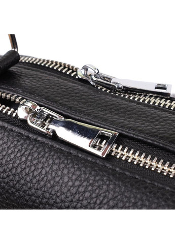 Сумка кросс-боди женская через плечо из натуральной кожи на металлических ножках средняя Черный 39328 Vintage (355245240)