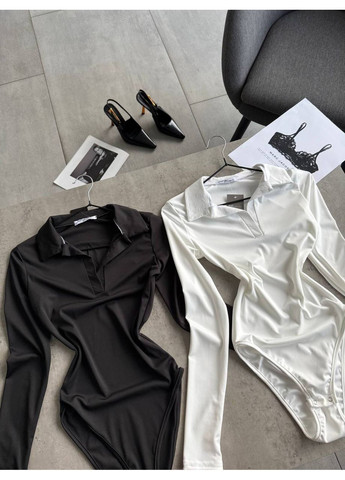 Женское боди с длинным рукавом и отложным воротником. Україна (361850048)