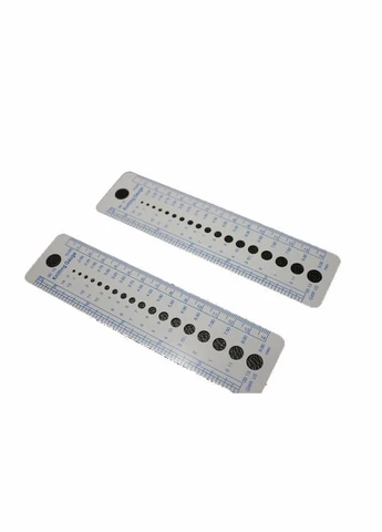 Вимірювач розміру спиць пластмасовий лінійка 14см FROM FACTORY KAZ (335398505)
