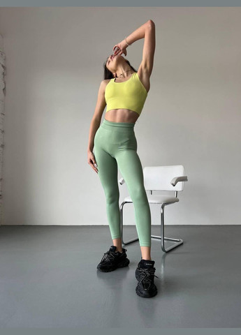 Топ з застібкою на спині та чашками салатового кольору, розмір L Trends (330756908)