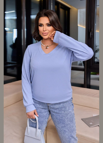 Женский свитер трикотажный цвет голубой р.48/50 451709 New Trend (282932946)