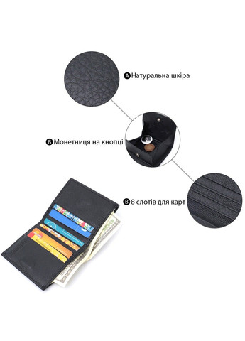 Гарний гаманець для жінок із натуральної шкіри 22709 Чорний st leather (298111855)