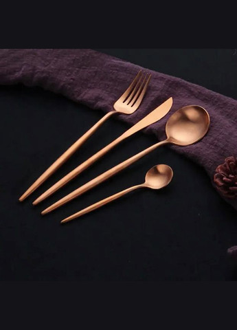 Ложка чайна кольору рожевого золота з нержавіючої сталі для дому та ресторану REMY-DECOR (293152599)