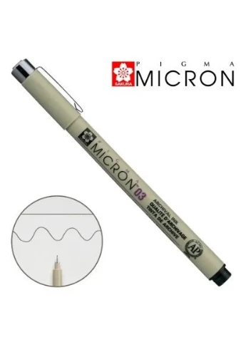 Лайнер Pigma Micron (0.3) 0,35 мм Чорний (084511306400) Sakura Pigma Micron (0.3) 0, 35 мм Чорний (401193552)