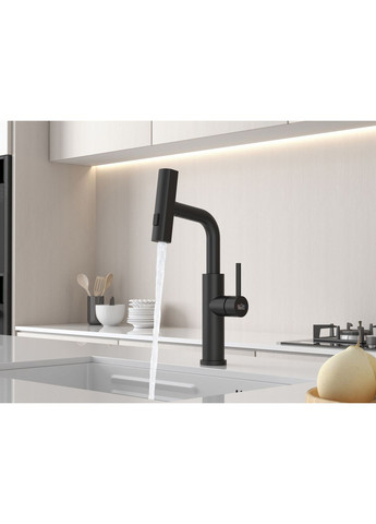 Змішувач на кухню водоспад з висувною лійкою Nett LB-35 (352261597)