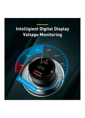 Зарядное устройство для Charger black (TZCCZX-01) Baseus Superme Digital Display PPS Dual Quick Charger Car (369879756)