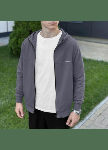 Чоловіча кофта демісезонна двонитка сіра No Brand (342120221)