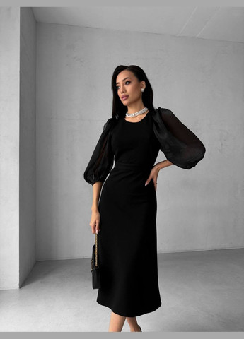 Чорна святковий, вечірня сукня Garna однотонна