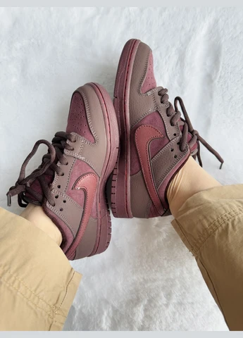 Кросівки жіночі і чоловічі Nike SB Dunk Low bordo brown | Найк сб Данк низькі бордові коричневі No Brand бордові демісезони (340055389)