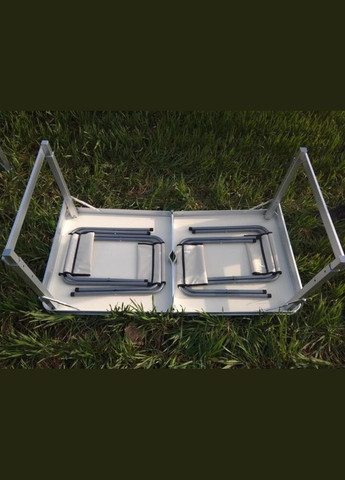 Складаний стіл для пікніка посилений + 4 стільці Коричневий No Brand (294721477)