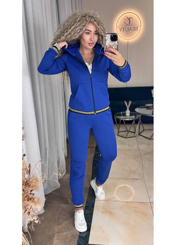 Костюм двійка тринитка на флісі+дорога фурнітура,штани та кофта з капюшоном Україна (352253590)