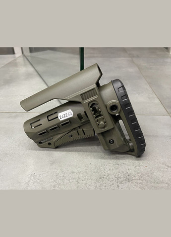 Приклад (база) TBS COMPACT DLG-130-052, Олива, Mil-Spec, с высоким подщечником 4 см, антабки DLG Tactical (362602538)