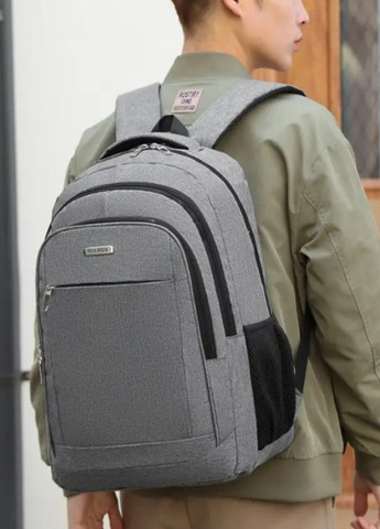 Сучасний міський чоловічий рюкзак Gray Sport No Brand (292015535)