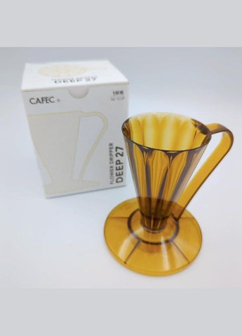 Пуровер Cafec Deep 27 Tritan Flower Dripper Brown (R-FDD-27CBR-VS) No Brand (303348865)