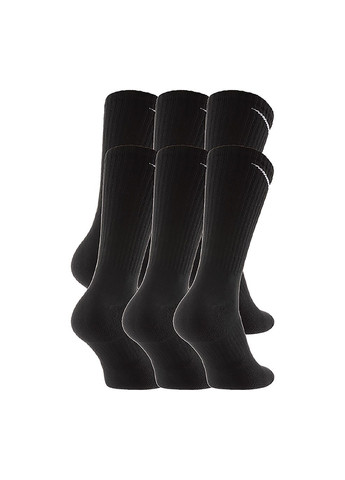 Чорні чоловічі шкарпетки u nk everyday cush crew 6pr-bd чорний Nike однотонні (333956816)